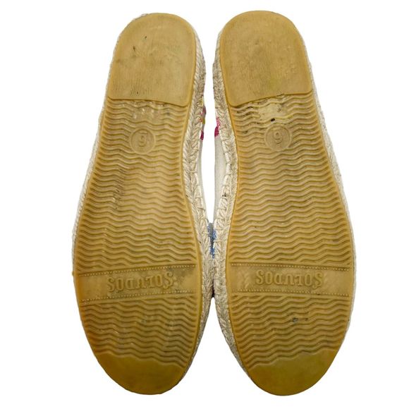 Soludos Smoking Slipper Candy Stripe Espadrille Flat - Picture 10 of 11